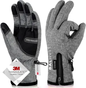-10℉ Waterproof Winter Gloves for Men & Women, 5-Layer Touch Screen Breathable Cold Weather Gloves