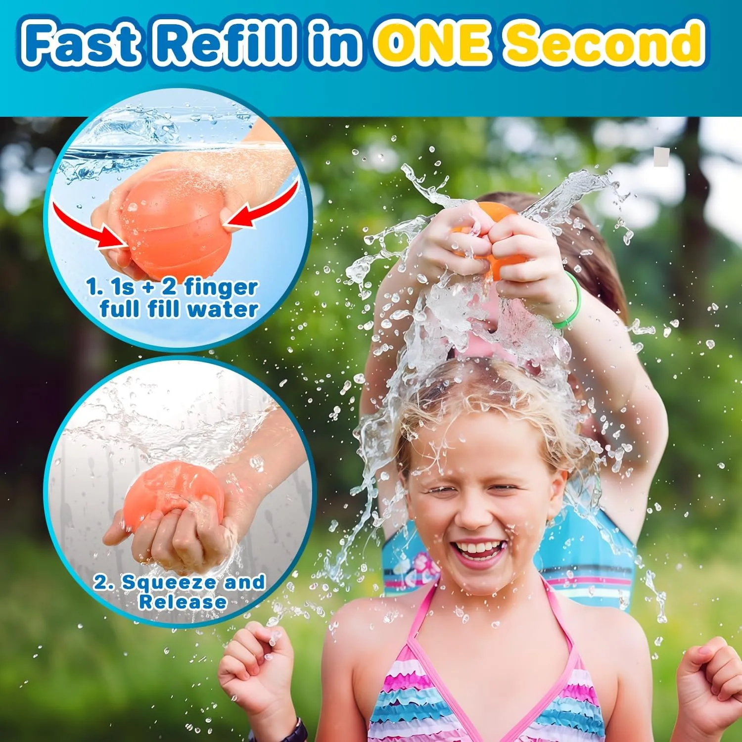 12 PCS Reusable Water Balloons, Self Sealing Silicone Water Bomb with Mesh Bag, Quick Fill Water Splash Ball for Outdoor Activities, Summer Toys Swimming Pool Party Supplies Bath Toy Gift