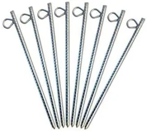 14" Industrial Outdoor Party Tent Stakes and Ground Stakes (8)