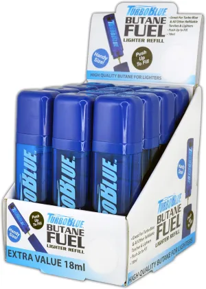 18 ml Butane Fuel Refill for Torch Lighters (Display of 12)