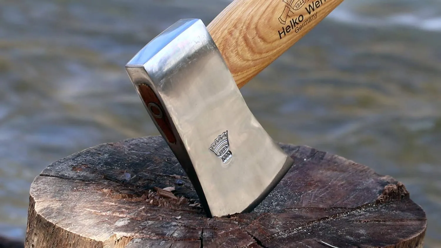 1844 Helko Werk Germany Classic Scout Axe - Made in Germany Felling Axe, Cutting Axe, Camping Axe, for felling trees, cutting wood, splitting camp firewood - Head 2.5 lbs, Handle 28 in. (Scout) #10492