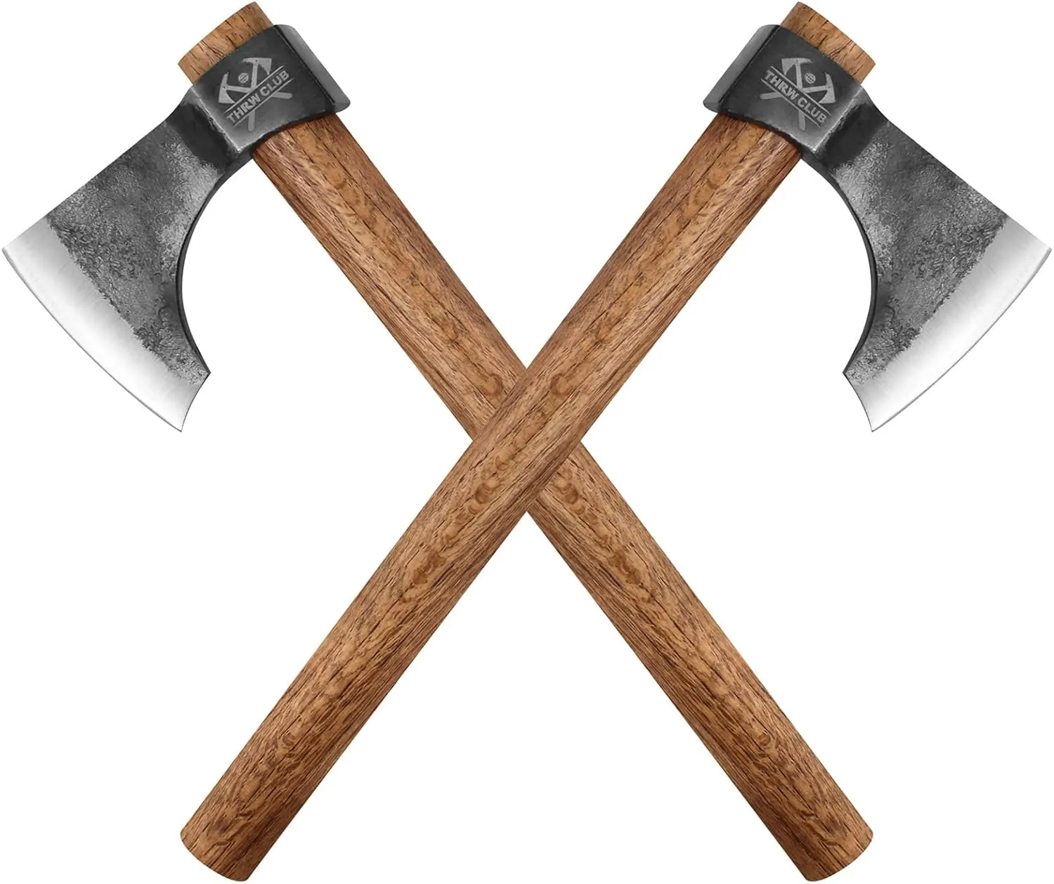 2 Pack Throwing Axe Set, 16.5" Throwing Tomahawk with 1065 High Carbon Steel & Wooden Handle, Perfect for Axe Throwing Game for Backyard, Competition and Recreation
