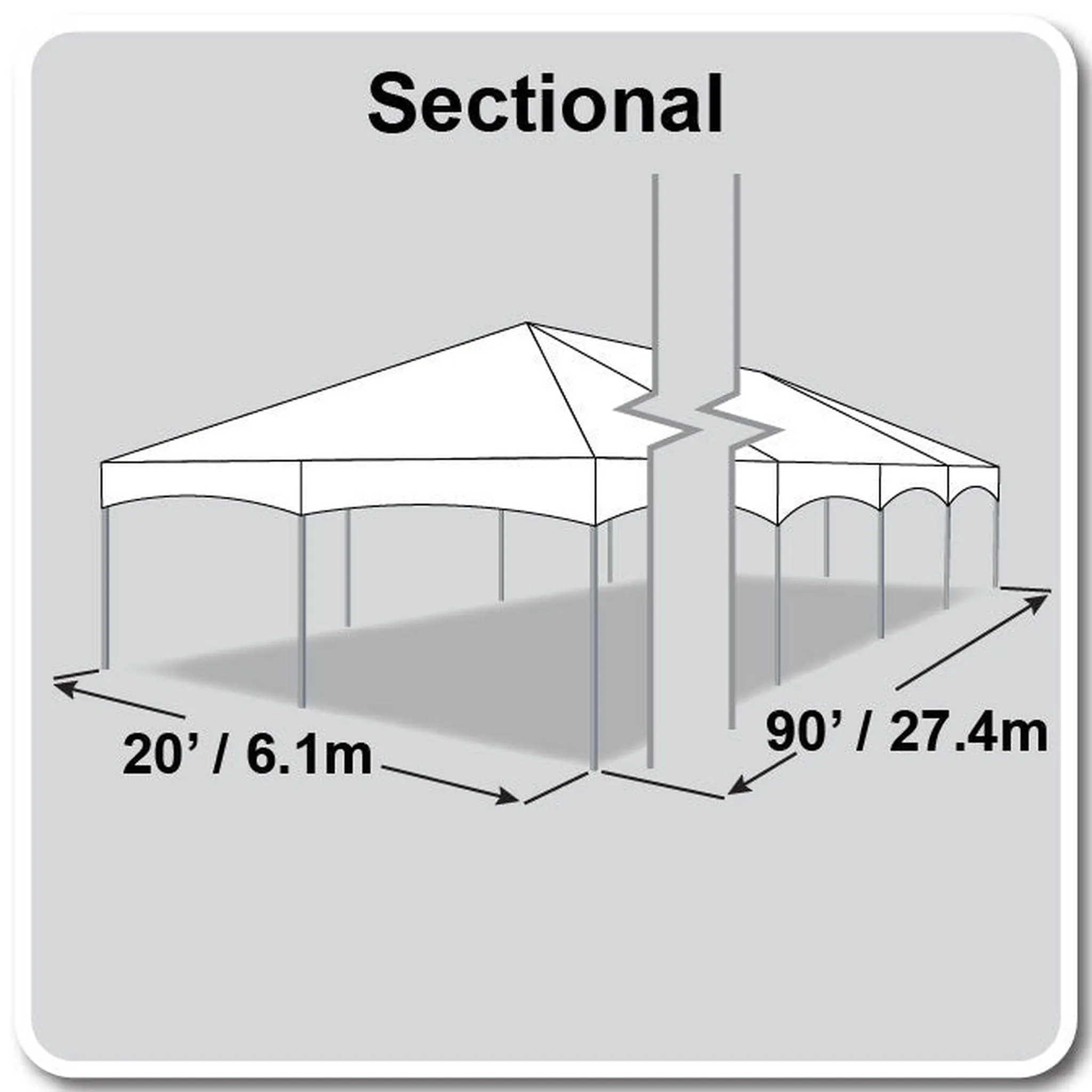 20x90 Master Series Frame Tent