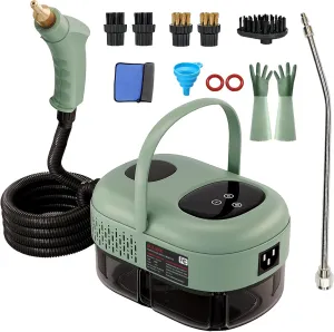 2500W Handheld Steam Cleaner,Portable Car Steamer For Auto Detailing,High-Temperature and Pressure Steam Cleaner For Home, Steam Cleaning Machine for Furniture,Kitchen,Grout,Floor,Tile (Green)