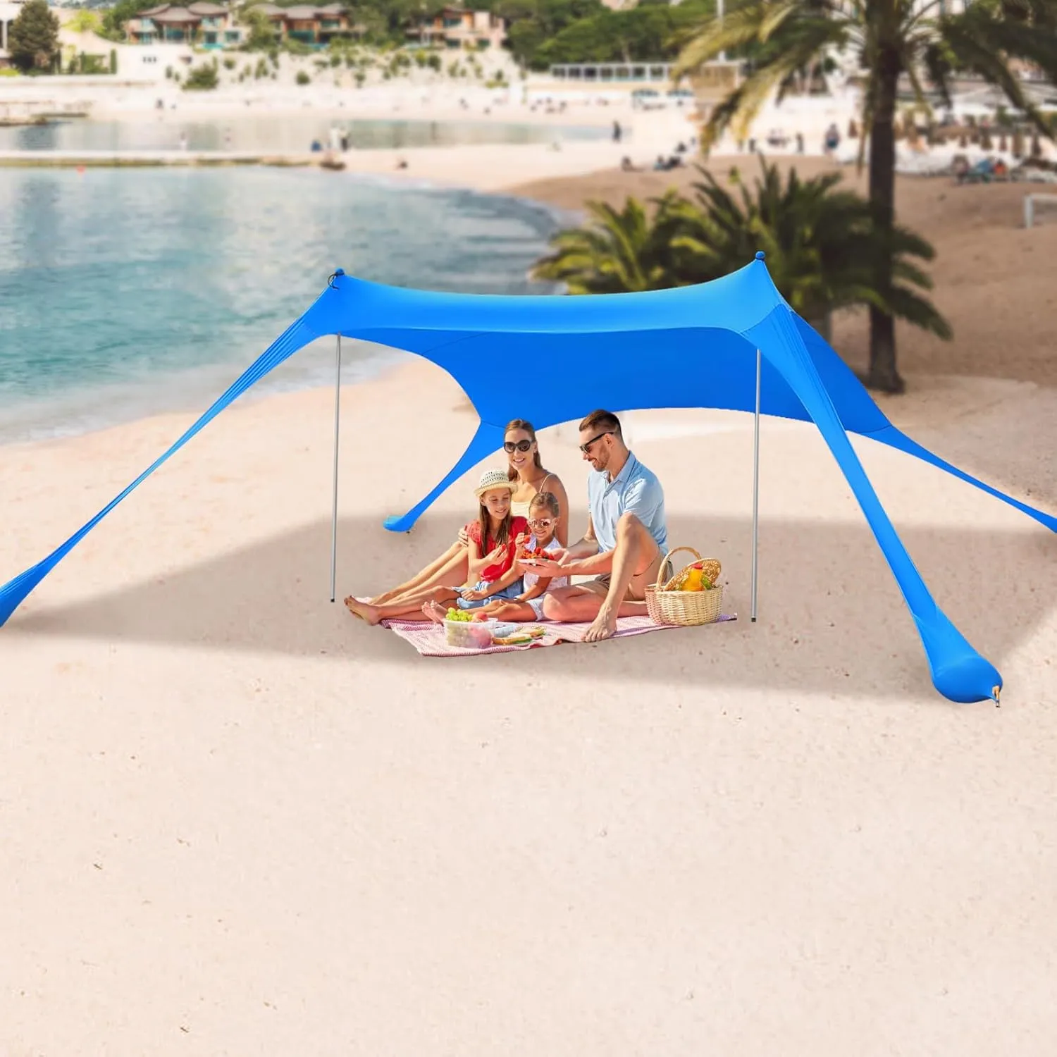 2m*1.6m Beach Elastic Awning Sports & Outdoor Products/Outdoor Recreation/Tent - Sky Blue