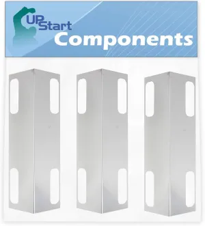 3 Pack BBQ Grill Heat Shield Plate Tent Replacement for Ducane Affinity 3100, Affinity 4100, Affinity 4200, 3100, 4100, Affinity 3400, Affinity 4400, 4200, 3200, 3400,Part 99351 - Burner Cover 15 3/8"