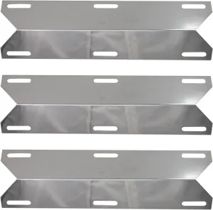 3-Pack BBQ Grill Heat Shield Plate Tent Replacement Parts for Charmglow 720-0536 - Old - Compatible Barbeque Stainless Steel Flame Tamer, Flavorizer Bar, Vaporizer Bar, Burner Cover 15"