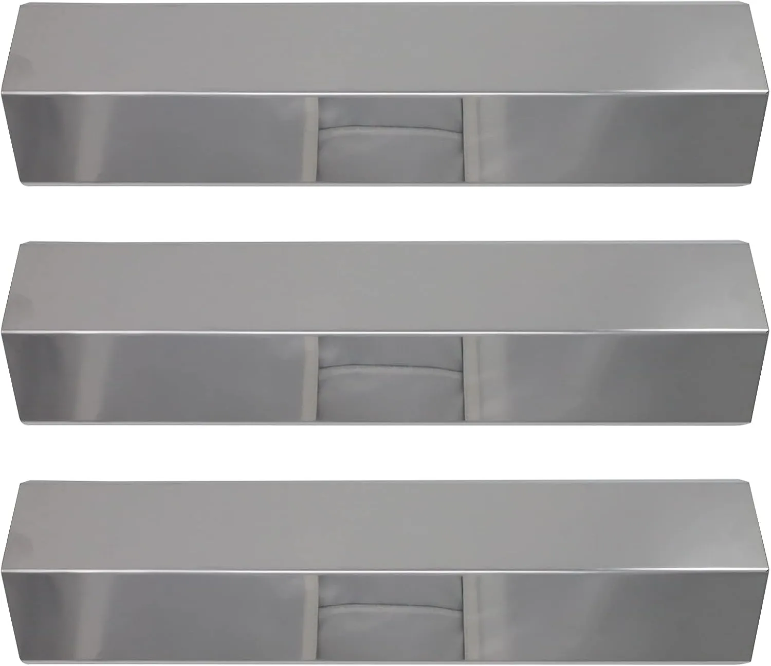 3-Pack BBQ Grill Heat Shield Plate Tent Replacement Parts for Charmglow 810-8410-F - Compatible Barbeque Stainless Steel Flame Tamer, Guard, Deflector, Flavorizer Bar, Vaporizer Bar, Burner Cover 15"