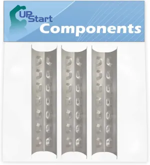 3-Pack BBQ Grill Heat Shield Plate Tent Replacement Parts for Charmglow 810-8410-F - Compatible Barbeque Stainless Steel Flame Tamer, Guard, Deflector, Flavorizer Bar, Vaporizer Bar, Burner Cover
