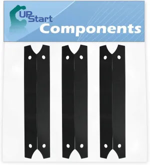3-Pack BBQ Grill Heat Shield Plate Tent Replacement Parts for Charmglow 8107600S - Compatible Barbeque Porcelain Steel Flame Tamer, Flavorizer Bar, Vaporizer Bar, Burner Cover 17 3/4"