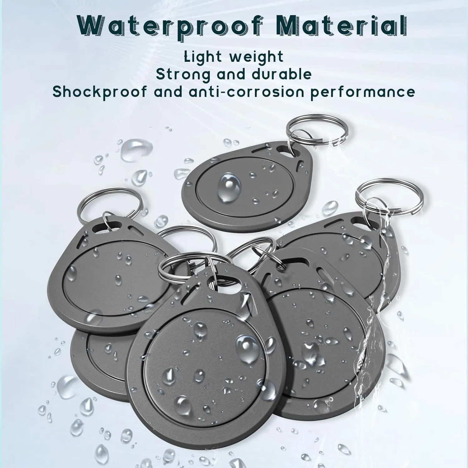 30pcs-Mifare Ultralight C ULC RFID Keyfobs, 13.56MHz Contactless Ticket IC MF0ICU2 Gray RFID Key Fobs,NFC Key fob Token Tag Key Cards Compatible with Upgraded SAFLOK, KABA, ONITY and Salto Locks