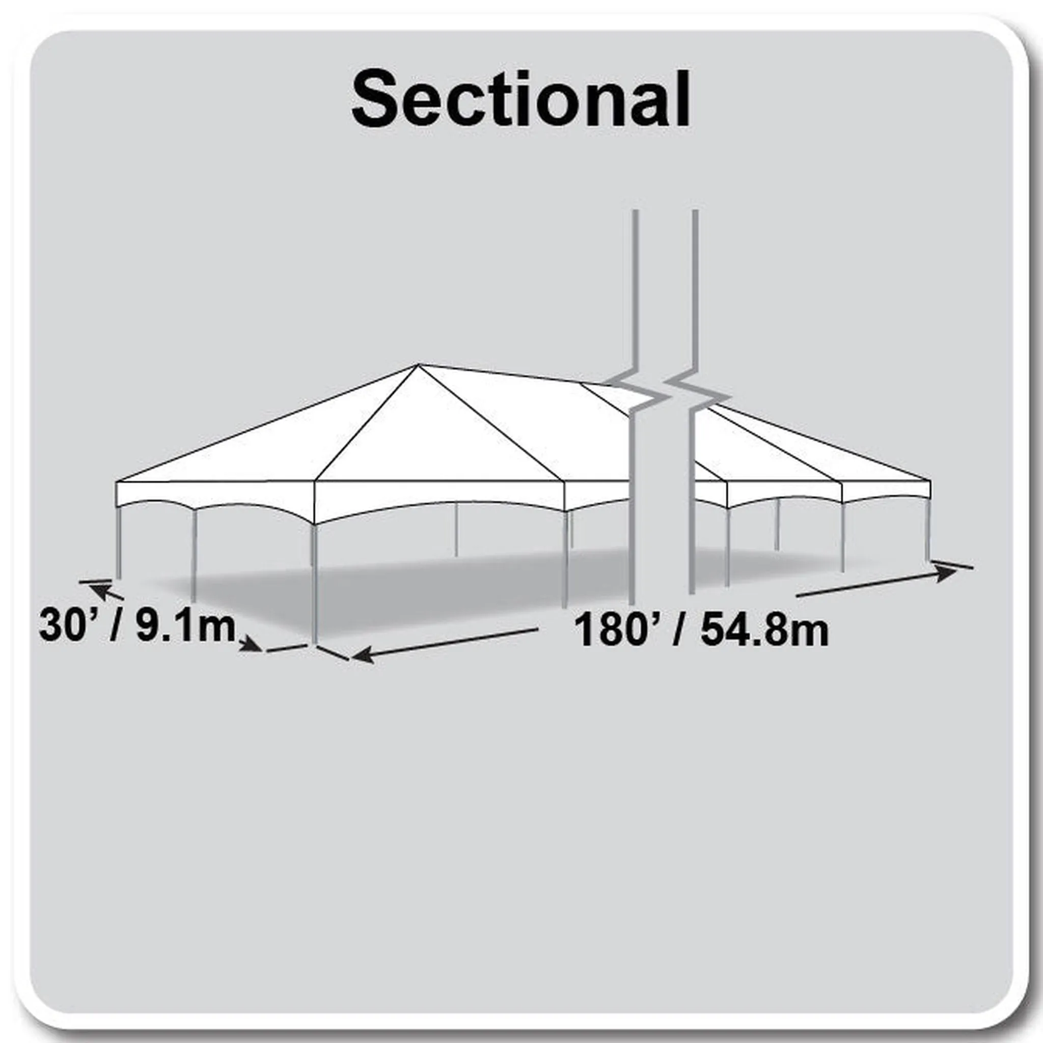 30x180 Master Series Frame Tent