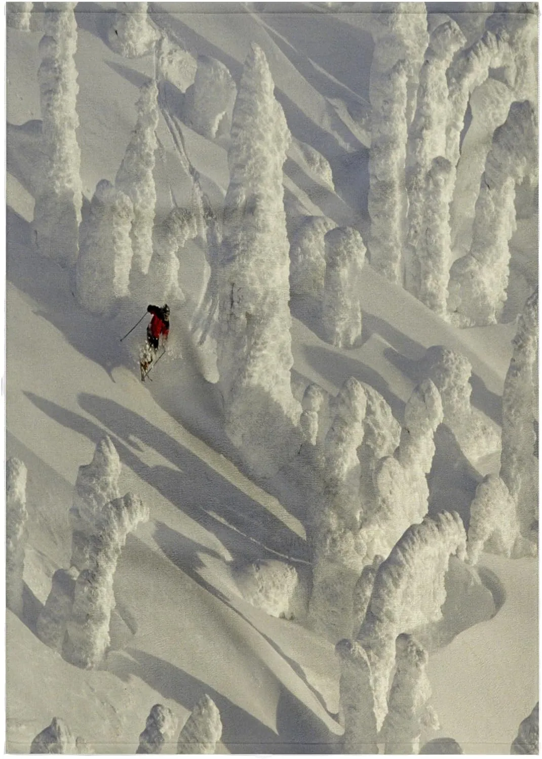 3dRose 22x30 Bath Hand Pool Towel - Alpine Skier, snowghosts, Big Mountain Resort, MT - US27 CHA1368 - Chuck Haney Skiing