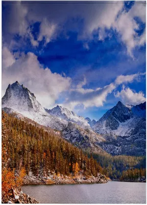 3dRose 22x30 Bath Hand Pool Towel - Autumn Under Sierra Peaks, John Muir Wilderness, California, USA Mountain