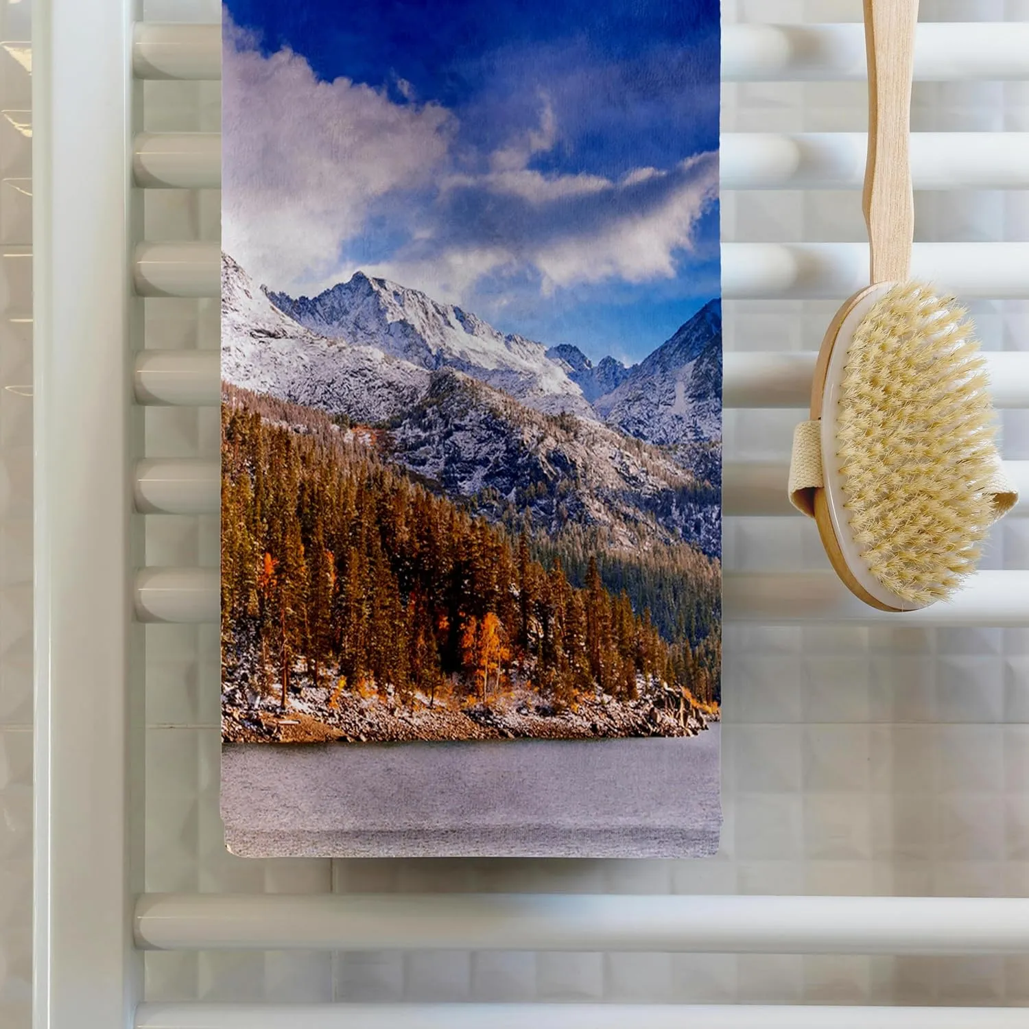 3dRose 22x30 Bath Hand Pool Towel - Autumn Under Sierra Peaks, John Muir Wilderness, California, USA Mountain