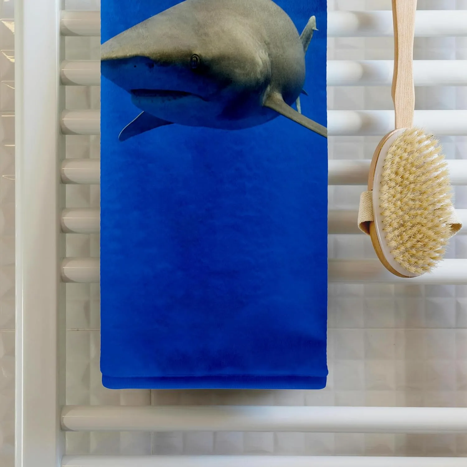 3dRose 22x30 Bath Hand Pool Towel - Hawaii, Big Island, Oceanic White Tip Shark - US12 PSO0039 - Paul Souders Sharks