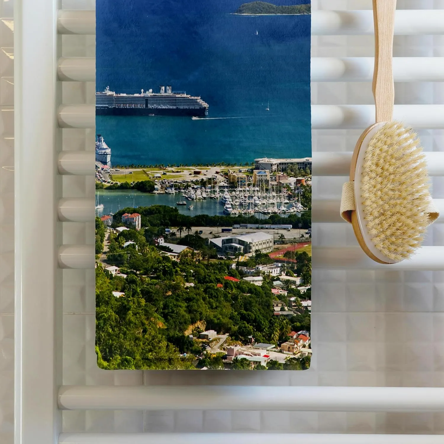 3dRose 22x30 Bath Hand Pool Towel - Holland America Cruise, The Zuiderdam, Caribbean-CA10 JRE0044 - Joe Restuccia III The Caribbean