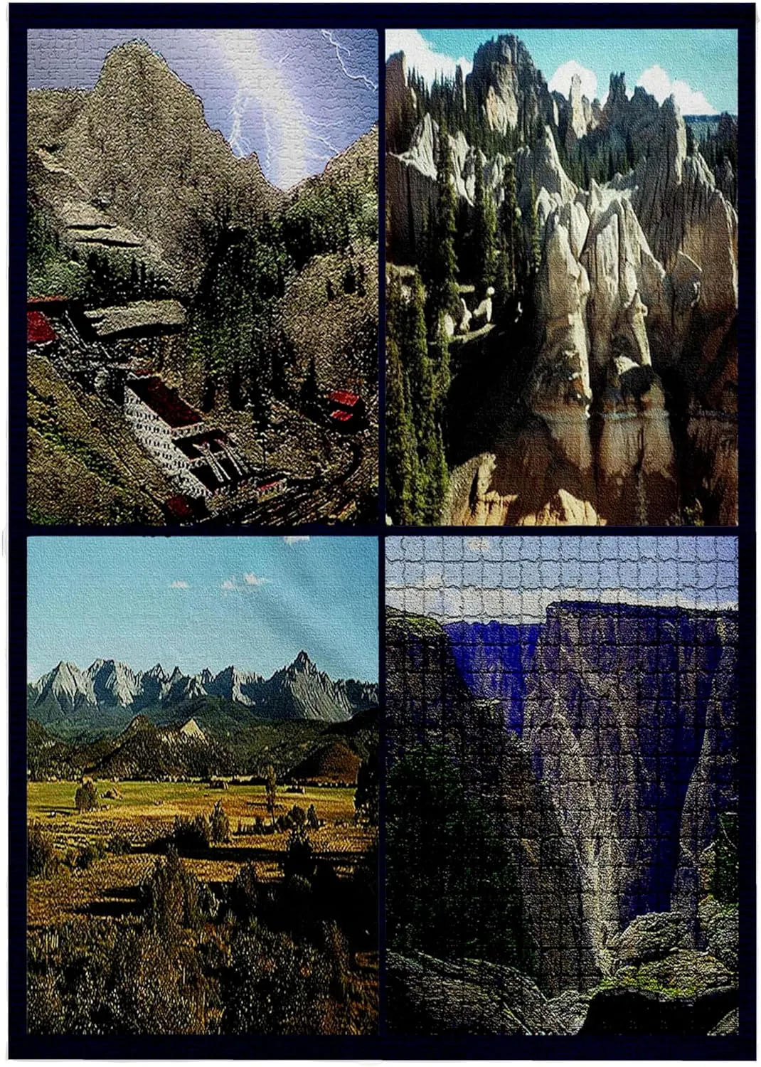3dRose 22x30 Bath Hand Pool Towel - Mountain Ranges and Mine Colorado