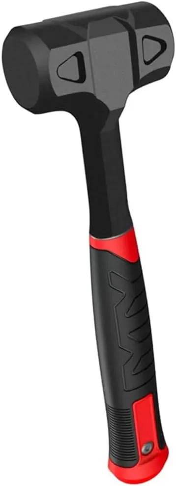 3LB(48oz) Dead Blow Hammer-Heavy Duty,One-Piece Forged Carbon Steel Construction,Rubber Mallet with Steel Ball-Filled Head,Anti-Vibration Grip for Precision&Control,Ideal for DIY,Automotive