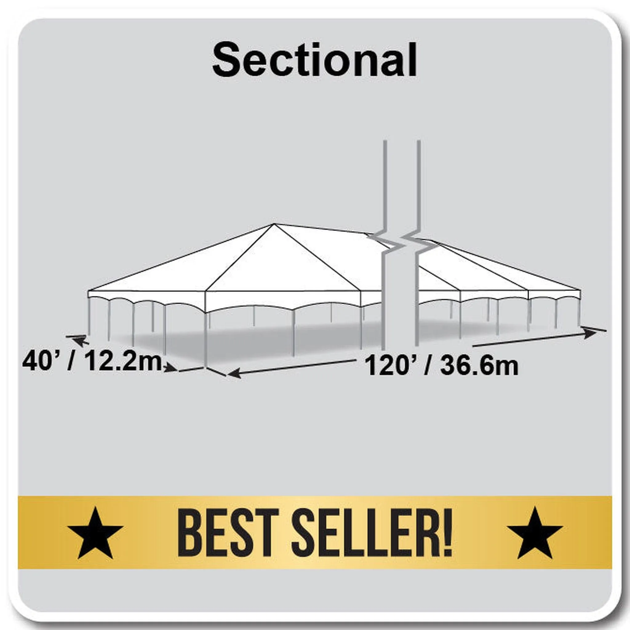 40x120 Master Series Frame Tent