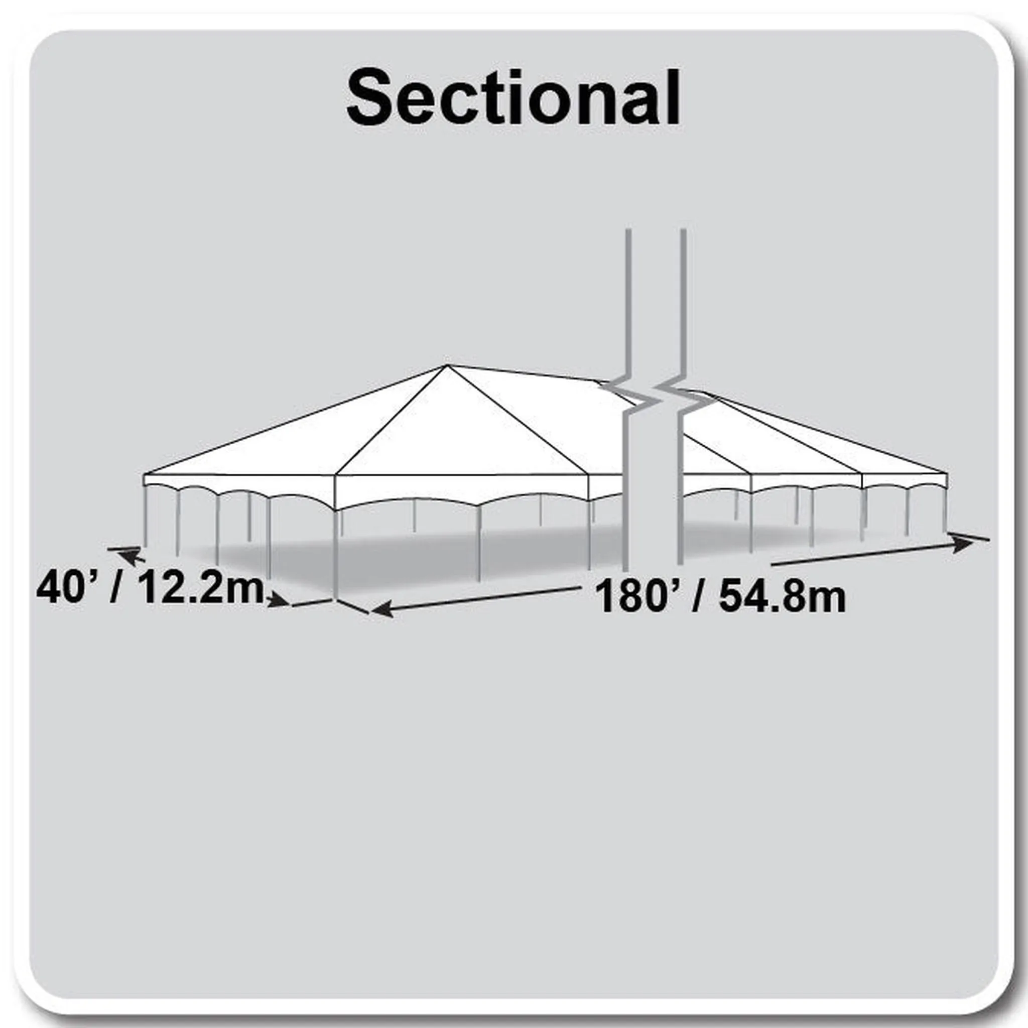 40x180 Master Series Frame Tent