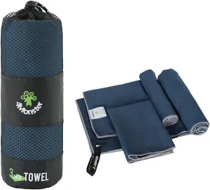 4Monster Camping Towels 3 Size at 1 Pack,Quick Dry Microfiber Towel,Beach Travel Towel Ultra Compact,Soft Gym Towel for Hiking Yoga Travel Sports Backpacking Trip and Pool