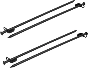 4pcs 15.7-inch Home Hardware Length High Strength Steel Camping Tent Pegs Stake Black for Outdoor Trip Model:31as26qo254