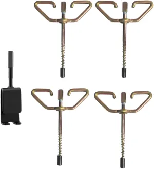 4Pcs Ice Fishing Anchors with Drill Adapter for Ice Shelter Setup