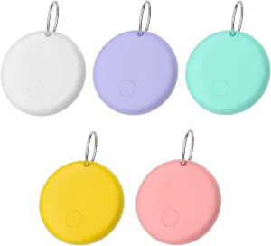 5 Pack Air Tags GPS Tracker Finders Work for Find My (iOS Only) IP68 Waterproof Smart Tag Trackers Item Finder Locator for Key, Backpack, Wallet, Child
