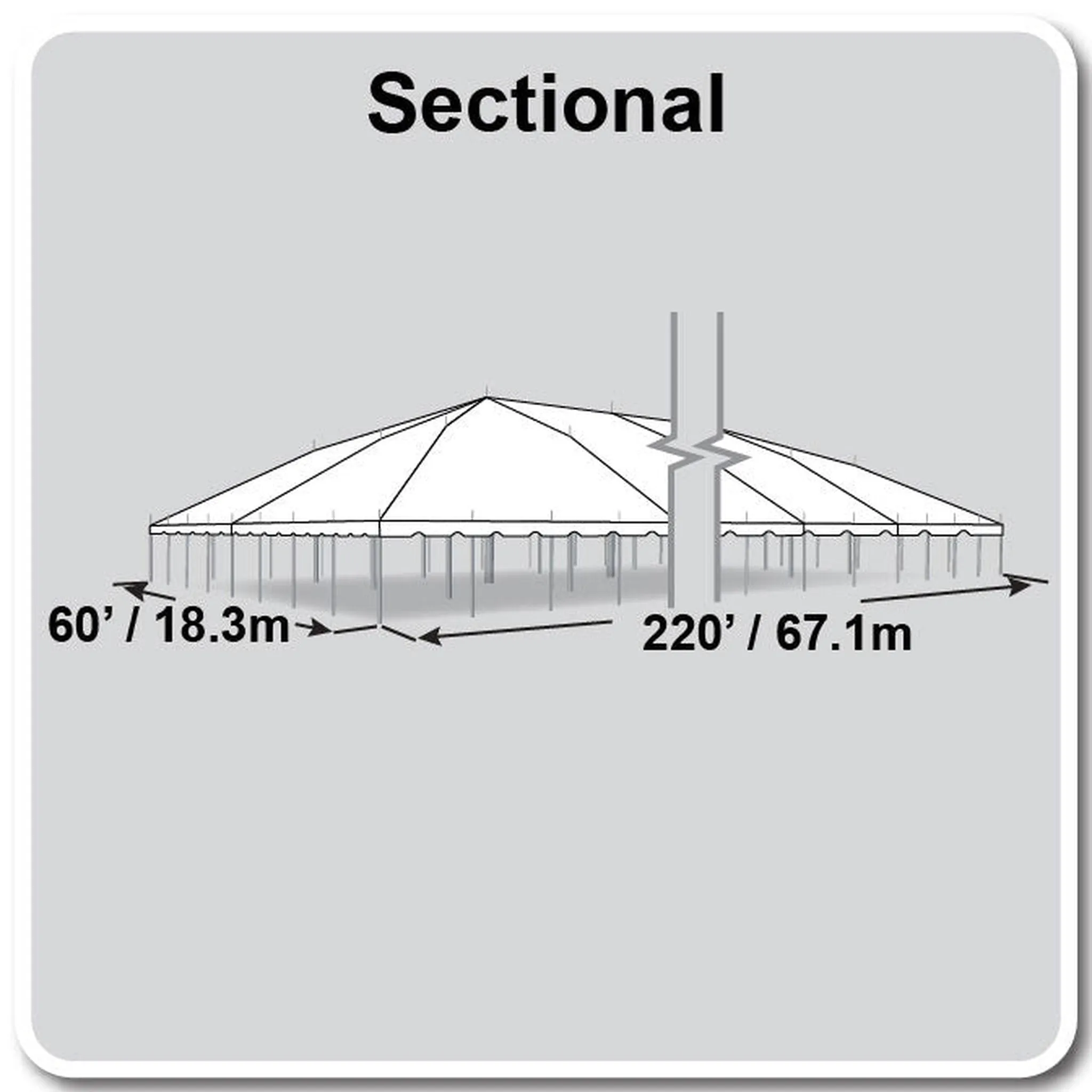 60x220 Classic Series Pole Tent