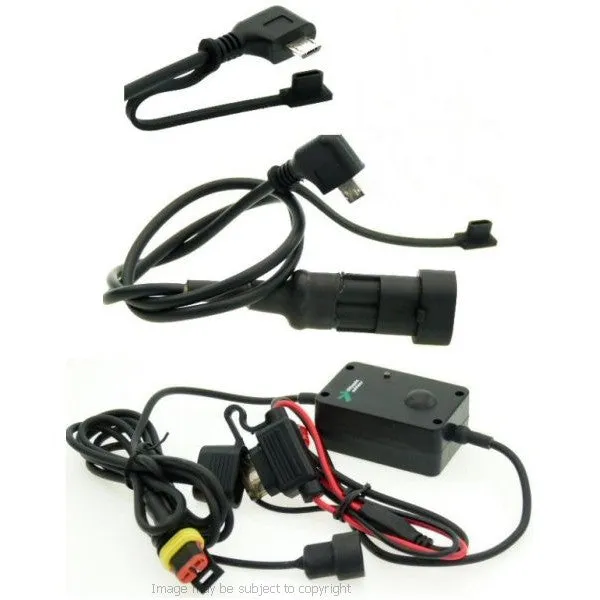 6inch GPS SatNav Motorcycle Angled MICRO USB Powered 19mm Yoke Mount (sku 14166)