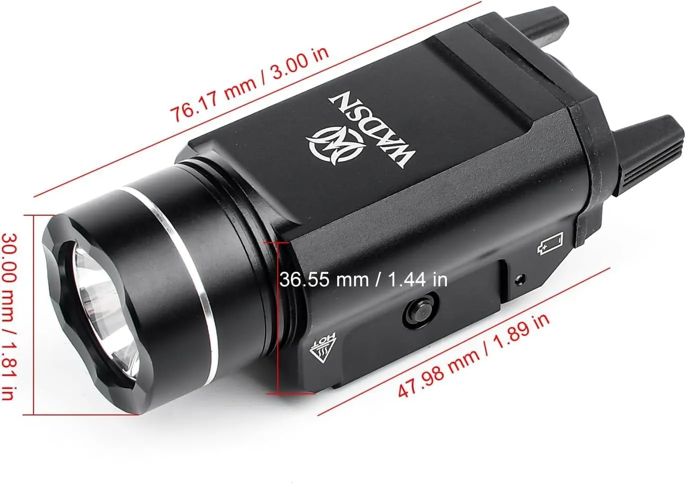 700 Lumens Pistol Light, with Strobe Constant Momentary 3 Modes, Compact Rail Mounted Light Tactical Flashlight for 20mm Picatinny Rail, MIL-STD-1913, GL Rails