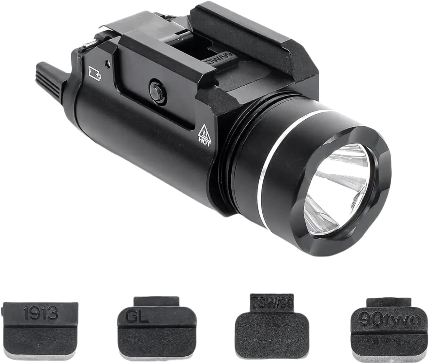 700 Lumens Pistol Light, with Strobe Constant Momentary 3 Modes, Compact Rail Mounted Light Tactical Flashlight for 20mm Picatinny Rail, MIL-STD-1913, GL Rails