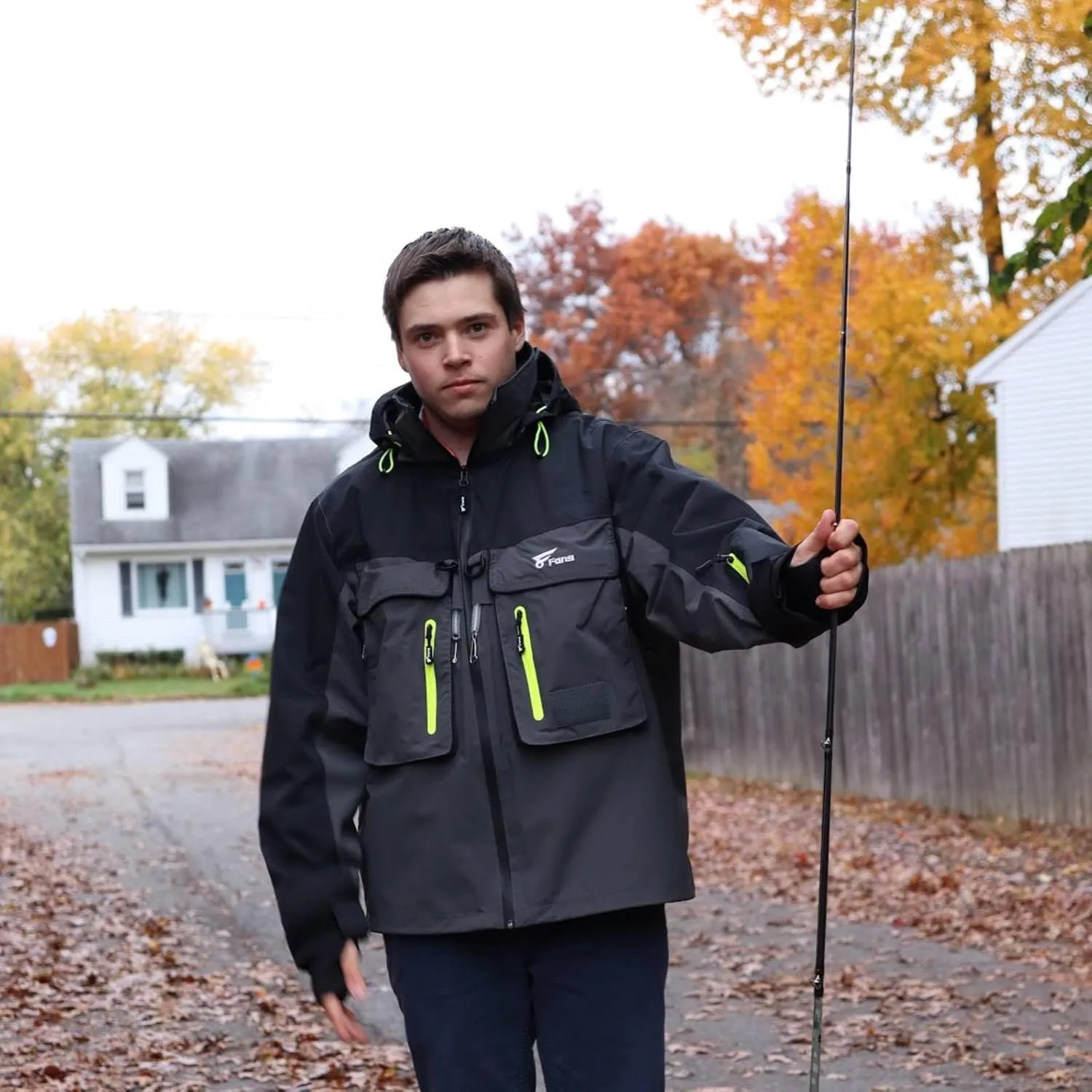 8 Fans Fishing Wading Jackets Breathable Waterproof Fishing Rain Jackets for Men&Women