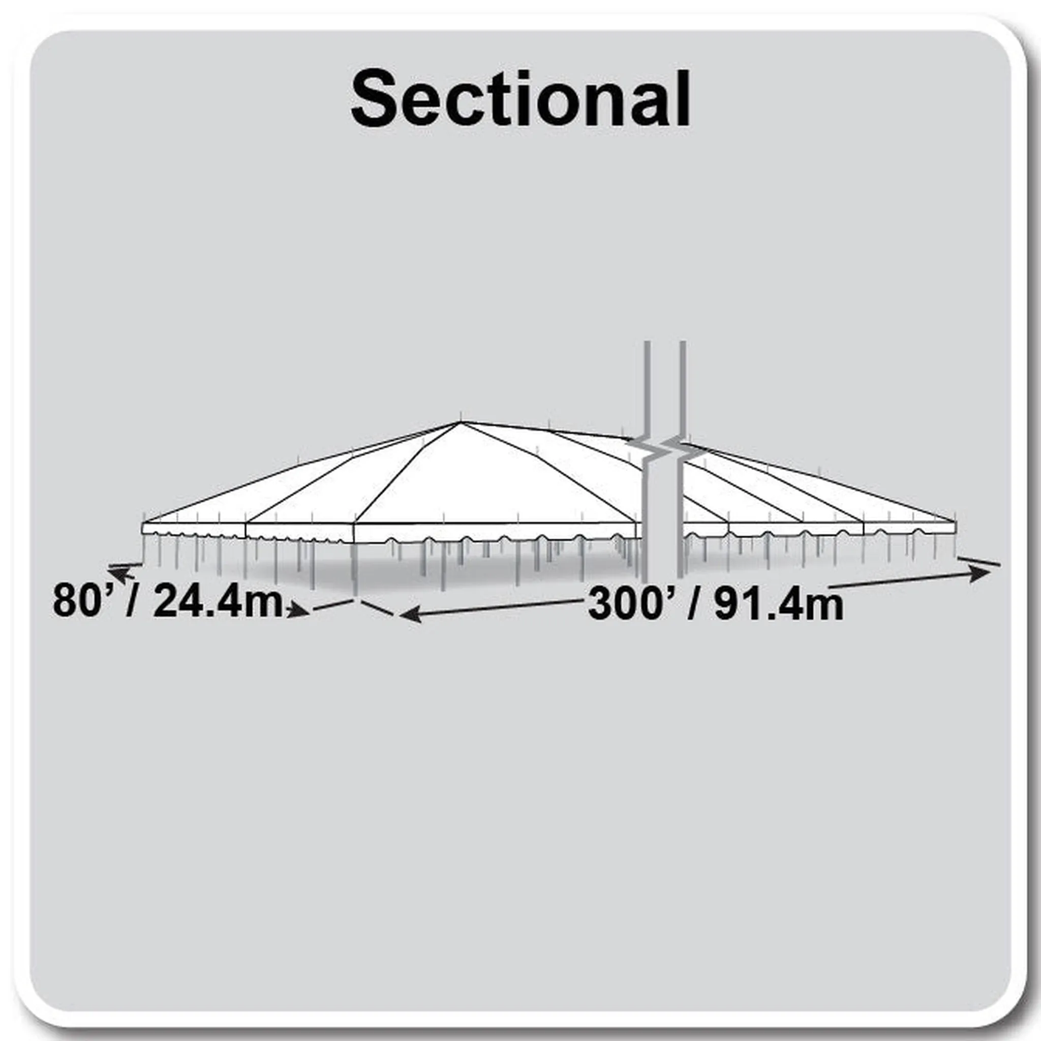 80x300 Classic Series Pole Tent