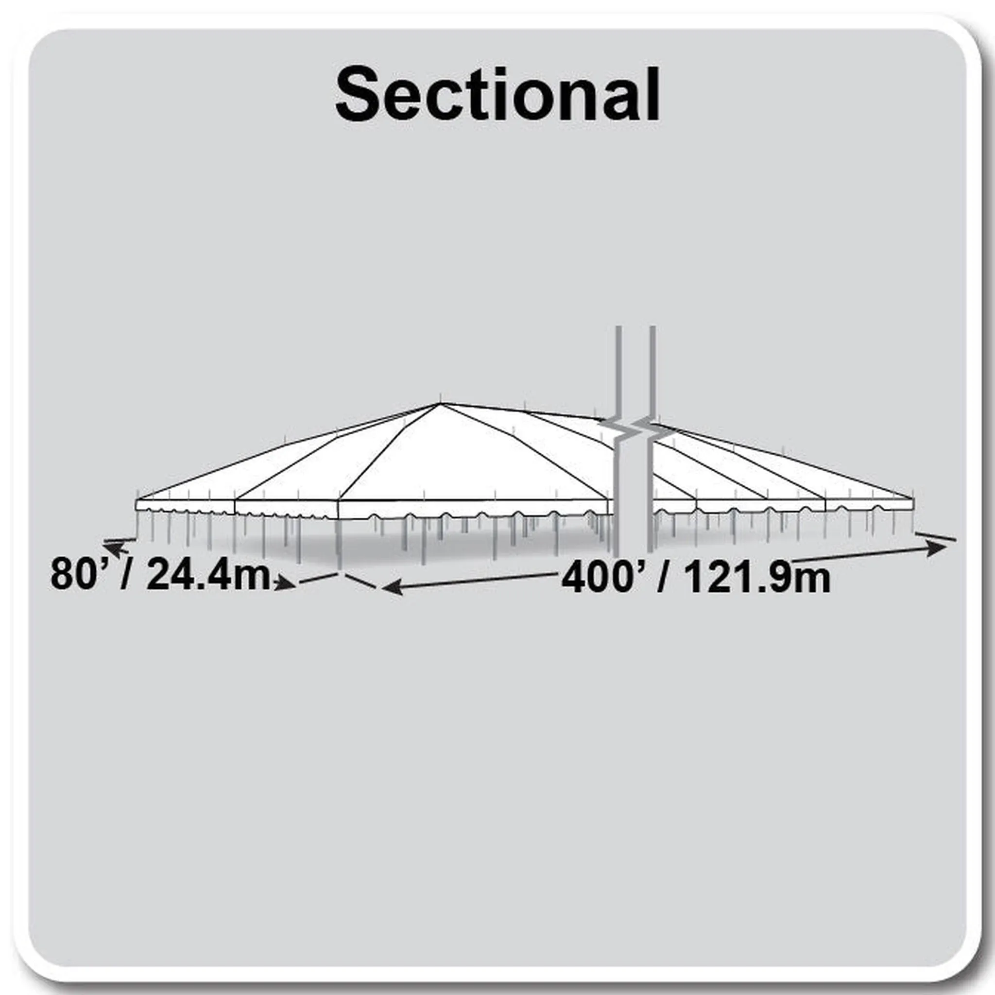 80x400 Classic Series Pole Tent