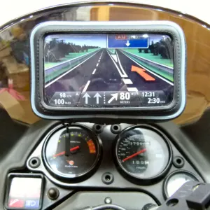 Adhesive Stick On Mount & Waterproof Case for 5.5" Screen SatNav (sku 36749)