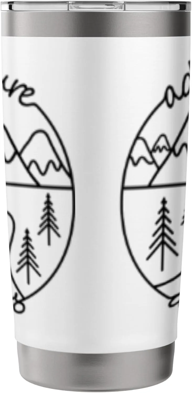 Adventure Awaits Wilderness | Mountain Nature Lovers Stainless Steel Insulated Tumbler