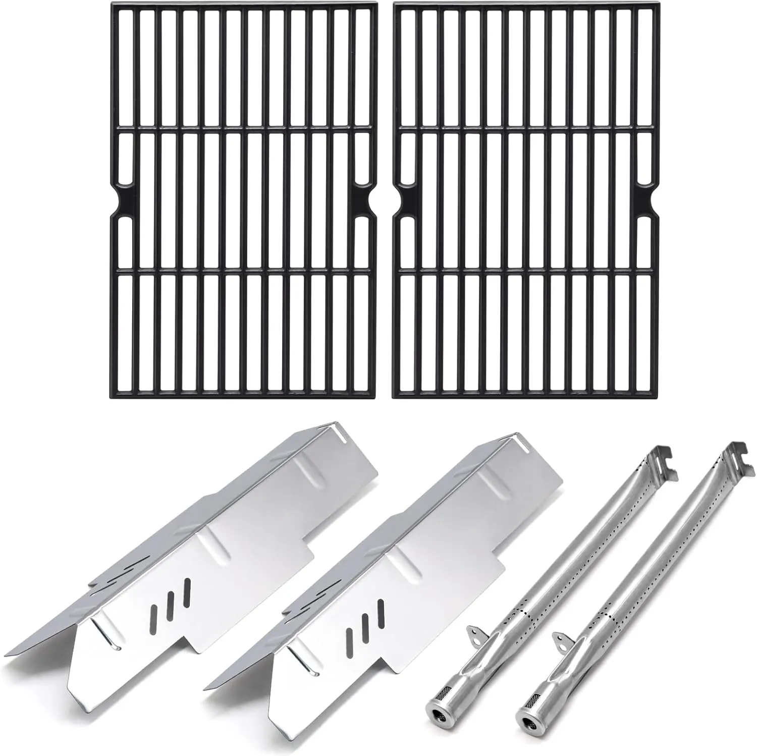 Adviace Grill Replacement Parts for Dyna Glo DGF350CSP DGF350CSP-D 2 Burner Grill Models, Replacement for Dyna Glo DGF350CSP Heat Tent Heat Shield, for Dyna-Glo DGF350CSP Grates, for DGF350CSP Burner