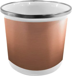 Ambesonne Abstract Metal Camping Cup, Indusrial Plate Facade Illustration Tough Construction Element Modern, Stainless Steel Mug for Indoor and Outdoor Activities, Pale Coral Chocolate