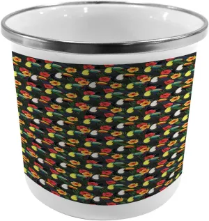 Ambesonne Bird Steel Camping Mug, Colorful Hawaii Nature Pattern with Toucan Birds Hibiscus Flowers and Jungle Leaves, Printed Thermal Cup for Camping and Outdoor Activities, Multicolor