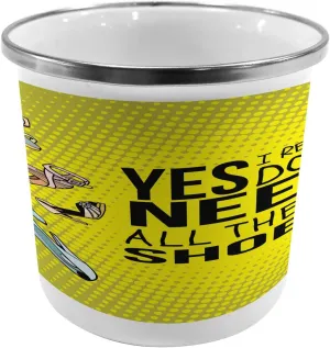 Ambesonne Saying Metal Camping Cup, Yes I Really Do Need All These Turtles Wonders Under The Sea Cartoon Artwork, Stainless Steel Mug for Indoor and Outdoor Activities