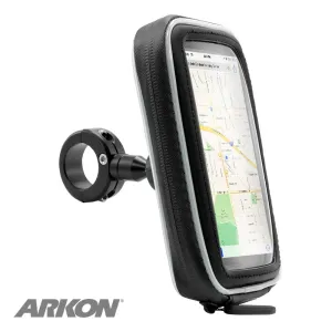 Arkon MC2B5WPCS BLACK Motorcycle Handlebar Mount fits Samsung Galaxy S8 (sku 36860)