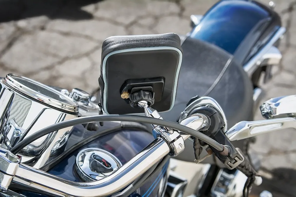 Arkon MC2C5WPCS Premium Chrome Aluminum Water-Resistant Case Bike Motorcycle Mount Phone Holder (sku 20067)