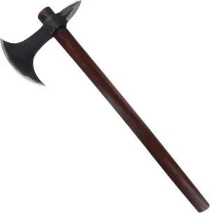 Armory Replica™ Battle-Ready Hand Forged Carbon Steel Utility Axe with Antiqued Finish – 27-inch Hardwood Handle, Sharp Blade, Functional Design