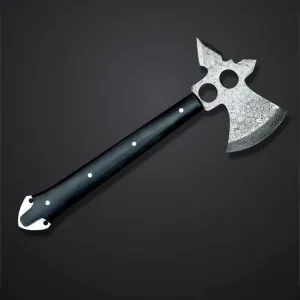 Artisan Handmade Carbon Steel Hunting Axe with Rosewood and Iron Handle"