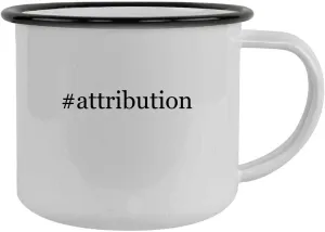 #attribution - 12oz Hashtag Camping Mug Stainless Steel, Black