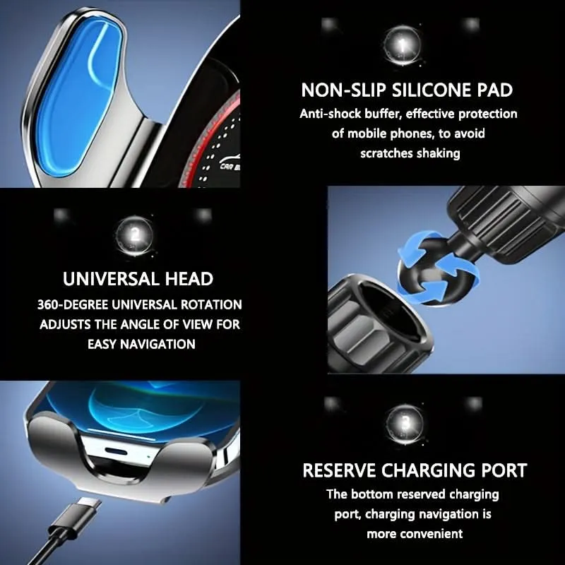 Automatic Clamping Car Phone Holder – Adjustable