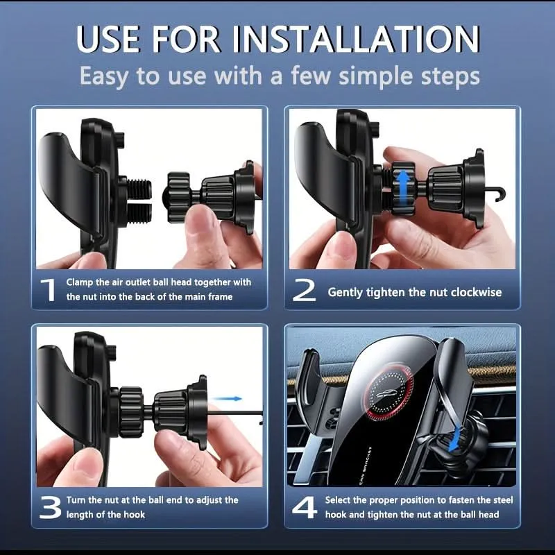 Automatic Clamping Car Phone Holder – Adjustable
