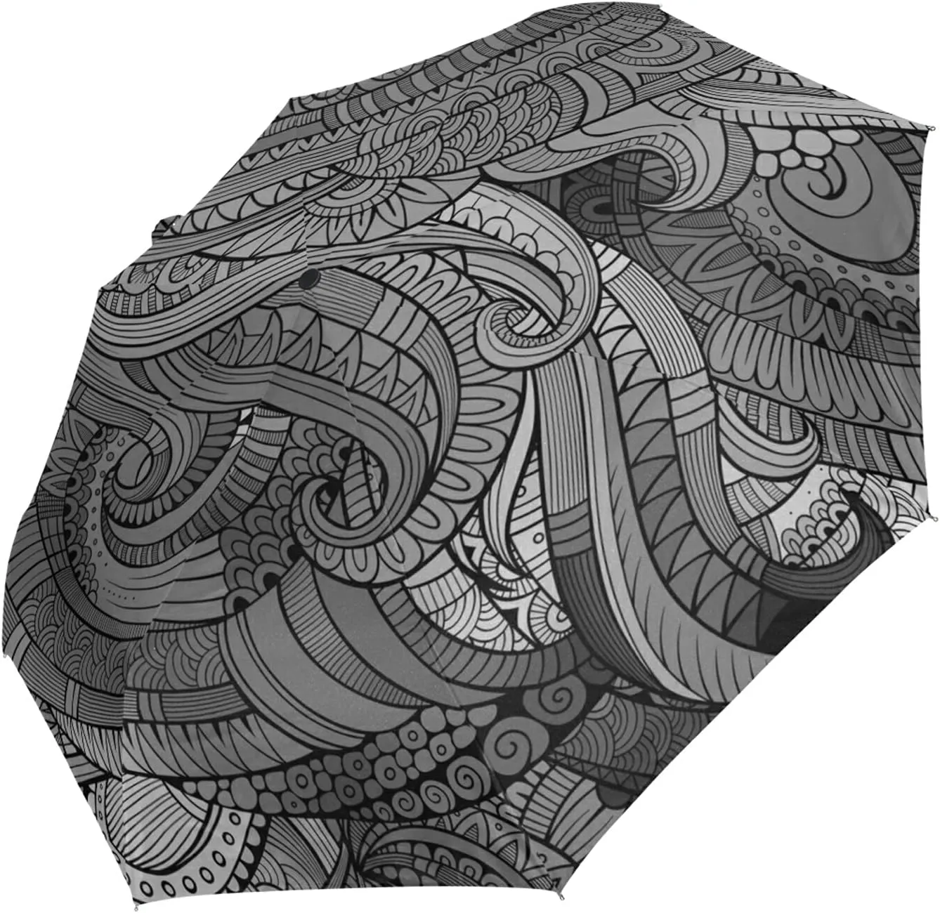 Automatic Folding Umbrella, Portable Strong Travel Rain Umbrella, Auto Open/Close Lightweight Compact Sun Anti-UV Parasol